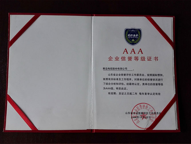 信譽企（qǐ）業證書(圖2)