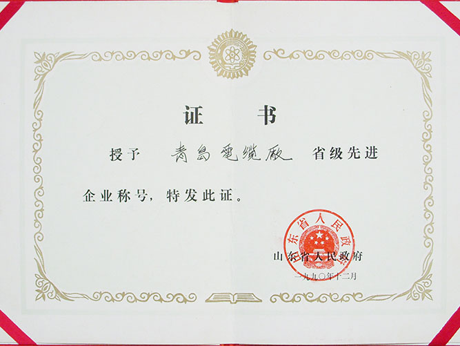 省級先進企業（yè）