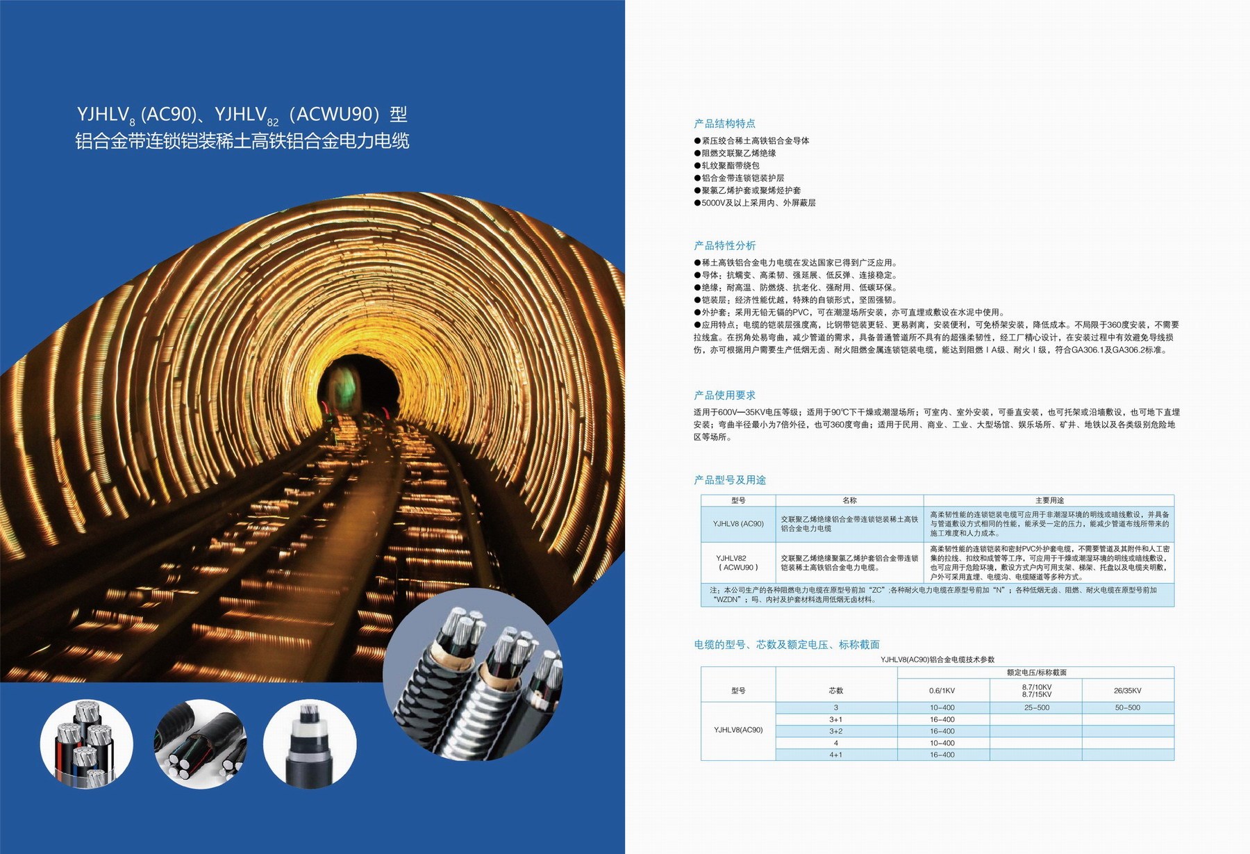 YJHV8(AC90)、YJHLV82(ACWU90)型鋁合金帶（dài）連鎖鎧裝稀土高鐵鋁合（hé）金電力電纜3.jpg